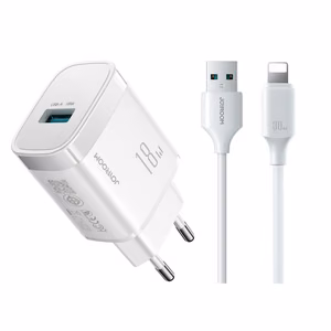 Laadija Joyroom JR-TF4 18W USB-A + USB-A kuni Lightning Kaabel 1.0m valge