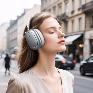 Wireless headphones Hoco W68 ANC silver