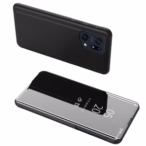 Clear View ümbris kate Oppo Find X5 Pro kate klapiga must