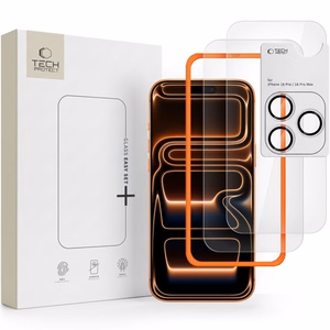 Tech-Protect Easy Set+ 2-osaline karastatud klaasist kaitsekomplekt ekraanile ja kaamera objektiividele mudelile iPhone 18 Pro