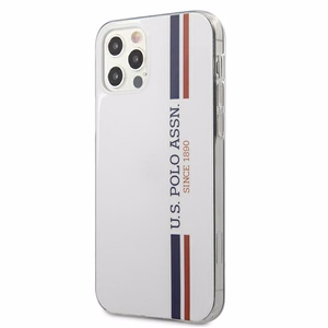 US Polo USHCP12LPCUSSWH Tricolor Collection ümbris seadmele iPhone 12 Pro Max 6.7", valge
