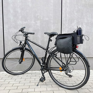 Wozinsky Bike Pannier Rack Bag with Shoulder Strap 9L (Rain Cover Included) Black (WBB22BK)
