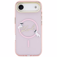 Karl Lagerfeld IML Choupettes Karl Script Logo MagSafe iPhone Air Ümbris - roosa