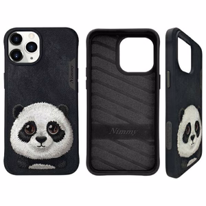 Nimmy Big Eyed Pet 2.0 Panda ümbris jaoks iPhone 15 Pro - must