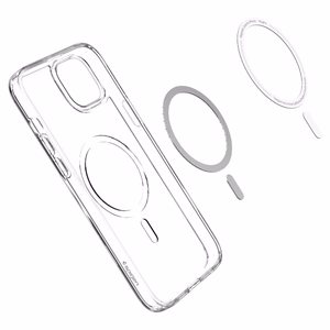 Spigen Ultra Hybrid Mag ümbris MagSafe'iga iPhone 14-le - läbipaistev/valge