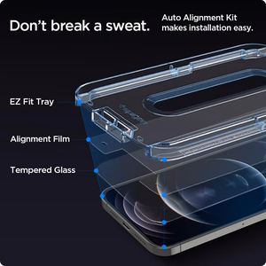 Spigen Glas.tR EZ Fit karastatud klaas iPhone 12 / iPhone 12 Pro jaoks - 2 tk.