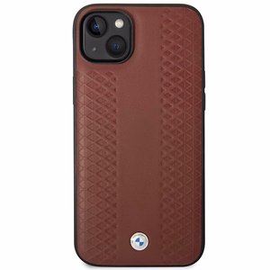 Ümbris BMW BMHCP14S22RFGR iPhone 14 6.1" Burgundy/burgundy Leather Diamond Pattern