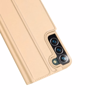 Dux Ducis Skin Pro Holster Cover Flip Cover Samsung Galaxy S22 + (S22 Plus) jaoks kuldne
