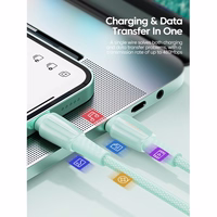 USB Kaabel Essager "Rainbow" Roheline "Type-C" 200cm (up to 100W)