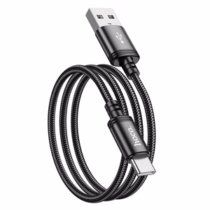 Кабель USB A to USB C Hoco 3A 1 m X89 черный