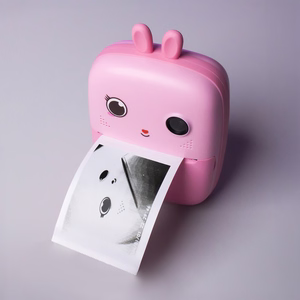 Mini termoprinter lastele kaamera ja videokaameraga - roosa