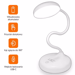 Juhtmevaba LED laualamp 6W 3000/4500/6000K puutejuhtimine 3000mAh valge LTC
