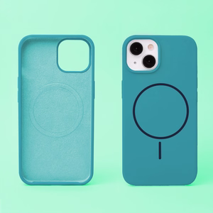 Silicone Thin Mag ümbris iPhone 15 Pro 6,1" türkiissinine