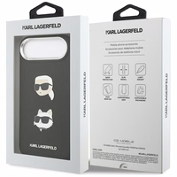 KARL LAGERFELD ümbris jaoks IPHONE 17 Air compatible with MagSafe KLHCP17MPSFDHPOK (FW Grained PU W/ K&C Heads Pins & Logo) must