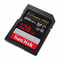 Mälukaart SANDISK EXTREME PRO SDXC 128GB 200/90 MB/s UHS-I U3 (SDSDXXD-128G-GN4IN)