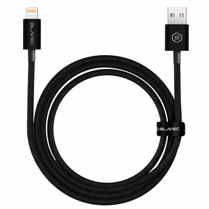 Blavec Cable Candy braided - USB to Lightning - 2,4A 1 metre Apple CarPlay (CCA-UL24B10) black