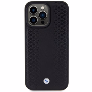 BMW Leather Diamond Pattern ümbris jaoks iPhone 15 Pro - must