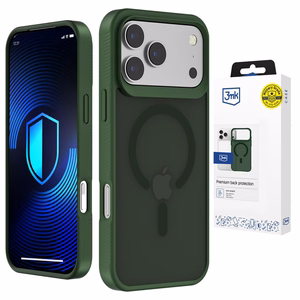 Чехол 3mk Smoke MagCase для iPhone 17 Pro — зелёный полупрозрачный