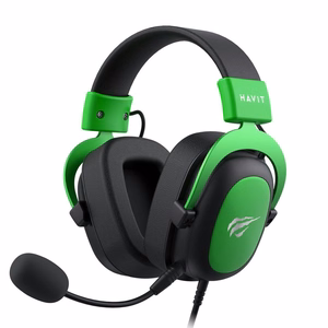 Havit H2002d kõrvaklapid juhtmega peavõruga mängu mustad, rohelised