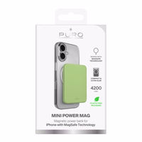 Puro 4200mAh Ultra-Thin MagSafe USB-C Compatible Akupank - Roheline