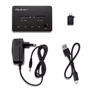 Qoltec 50310 Kettajaam 2x SSD M.2 SATA NGFF USB Type-C