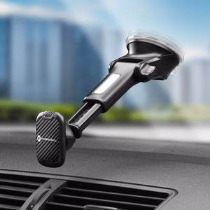 Magnetic car phone hoidja Forcell F-Grip Carbon H-CT327 windshield / dashboard must