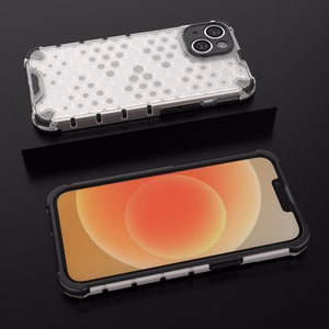 Honeycomb ümbris iPhone 14 soomustatud hübriidkate läbipaistev