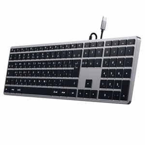 Satechi Slim W3 Wired juhtmega USB-C QWERTY klaviatuur, ST-UCSW3M, space gray