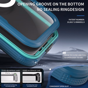 Crong Seal Cover IP68 veekindel ümbris seadmele iPhone 17 Pro, meresinine