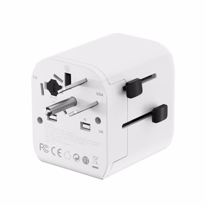 Gembird TPA-EU1A1C20-01-W Grounded universal travel power adapter, 20 W, valge