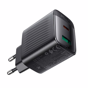 Acefast A106 GaN PD seinaklaadija, 45 W, USB-C, USB-A, must