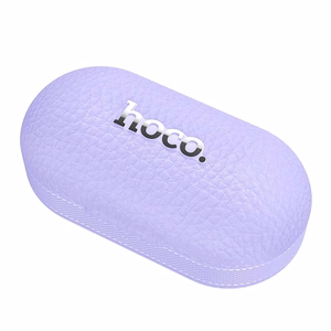 Ultra Clear 1 mm ümbris Słuchawki bezprzewodowe douszne Hoco TWS EQ19 fioletowe, läbipaistev