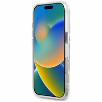 Guess IML Metal Colored Circle Classic Logo MagSafe ümbris jaoks iPhone 16 Pro - valge