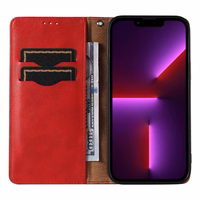 Magnet rihmaga ümbris iPhone 14 Pro Max Flip Wallet Mini Lanyard Stand Punane
