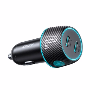 Autolaadija Joyroom „JR-CCN02" must 70W (2xUSB-C) LED-valgusega