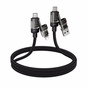 Kaabel 4in1 USB A/C USB C/Lightning Hoco 240W 1,2 m U151 must
