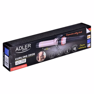 Adler AD 2118 – keraamiline lokitang, 32 mm, kuni 200 °C, 56 W, must/roosa