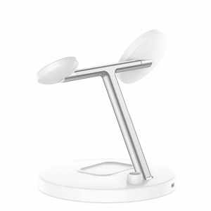 Tech-Protect QI15W-A35 3-in-1 Induktiivne Laadija koos MagSafe jaoks Phone / AirPods / Apple Watch - valge