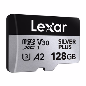 Lexar High-Performance Silver Plus microSDXC 2x128GB mälukaartide komplekt + adapter
