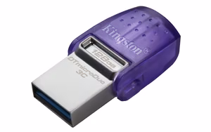 Kingston Technology DataTraveler microDuo 3C USB mälupulk 64 GB USB Type-A / USB Type-C 3.2 Gen 1 (3.1 Gen 1) lilla, roostevaba teras