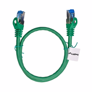 LANBERG PATCHCORD S/FTP CAT.6A 0.5M roheline LSZH