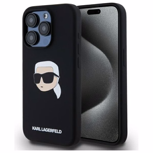 Karl Lagerfeld KLHMP15LSKHPPLK iPhone 15 Pro 6.1" must/must hardcase Silicone Karl Head Print MagSafe