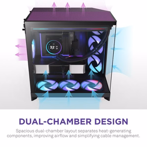 NZXT H9 Flow RGB+ Midi Tower чёрный