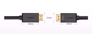 Ugreen ühesuunaline DisplayPort - HDMI kaabel 4K 30Hz 32 AWG 1.5m must (DP101 10239)