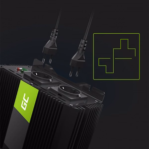 Green Cell PRO pingemuundur, 12 V DC-lt 230 V AC-le, 2000 W pidev- ja 4000 W tippvõimsus, modifitseeritud siinuslaine