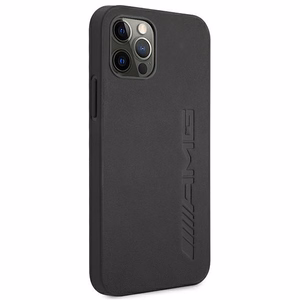 AMG nahast kuumalt tembeldatud ümbris iPhone 12 Pro Max'ile - must