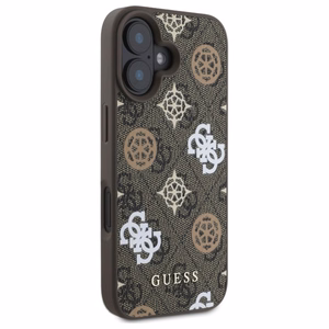 GUESS ümbris jaoks IPHONE 16 compatible with MagSafe GUHMP16SP4PWPW (PU Peony jaoks 4G Background) brown