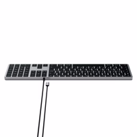Wire keyboard USB C QWERTY Satechi Slim W3 Wired ST-UCSW3M space hall