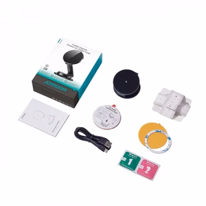 Autoehoidja Joyroom JR-ZS408 must (juhtmevaba laadimine 15W) (magnetiline / kleepuv alus)