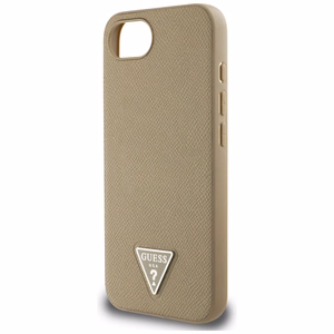 Guess Grained Triangle MagSafe ümbris jaoks iPhone 16e - brown